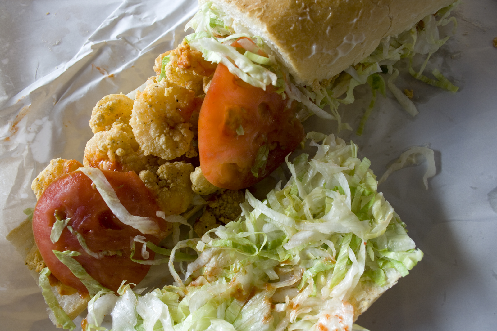 Guy's Fried Shrimp PoBoy Food Republic