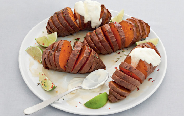 Change up your hasselback game with these sweet potatoes.