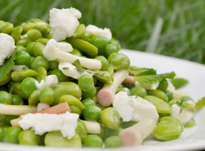 Take advantage of ramps and fava beans season with this salad. (Photo: Francoise Villeneuve.)