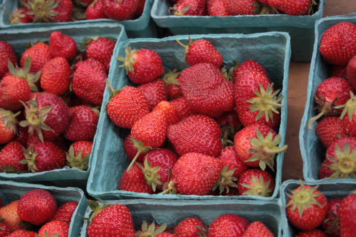 Strawberries are among the many fruits and vegetables in season at markets around the country.