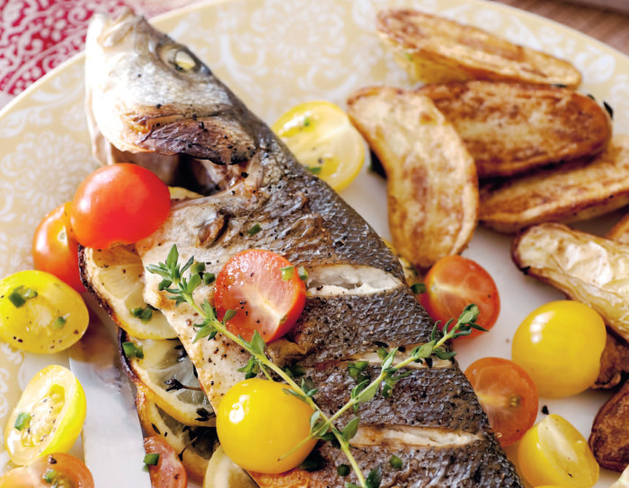 From The Grill Of Mark Bittman: Greek-Style Fish With Marinated Tomatoes Recipe