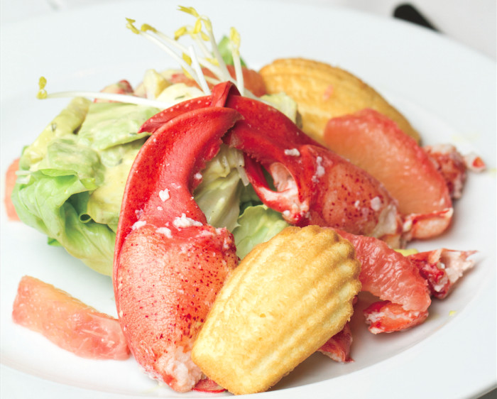 Serve lobster salad dressed with herbed vinaigrette and aromatic madeleines for an elegant lunch.