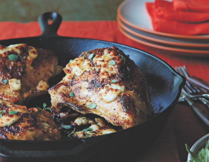 Add some tanginess to your chicken breast with some feta.