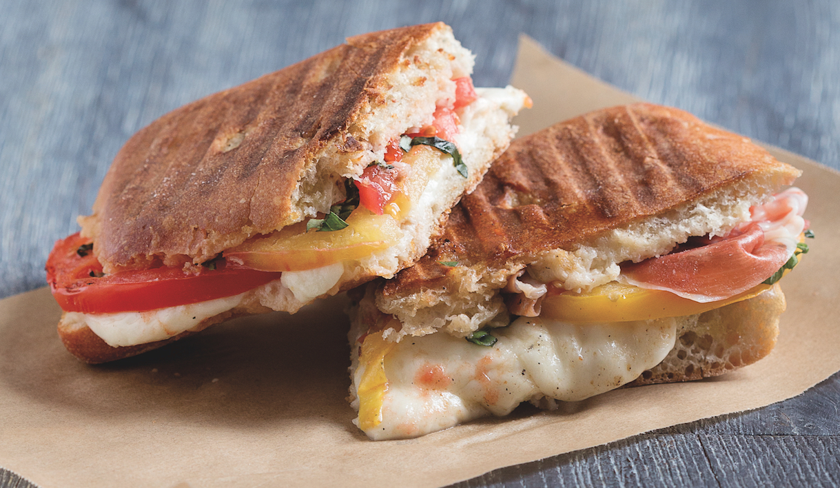 Heirloom Tomato Panini With Prosciutto And Mozzarella Food Republic