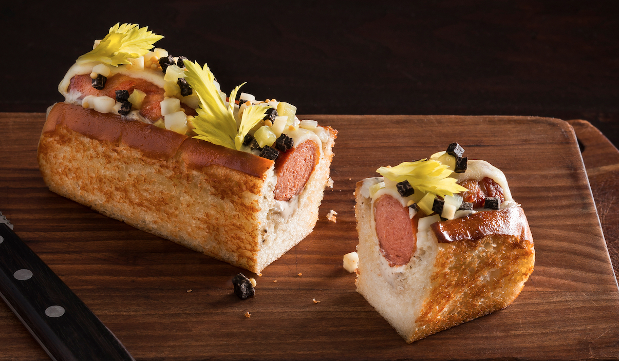NoMad At Home The Humm Dog with Bacon, Black Truffle and Celery Food Republic