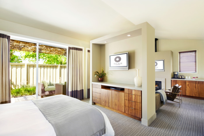 Instead of rooms, guests stay in spacious bungalows with private patios. (Photo credit: Solage Calistoga)