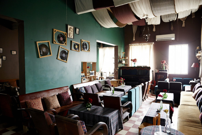 The abundant seating is designed for optimal viewing of the nightly live music.