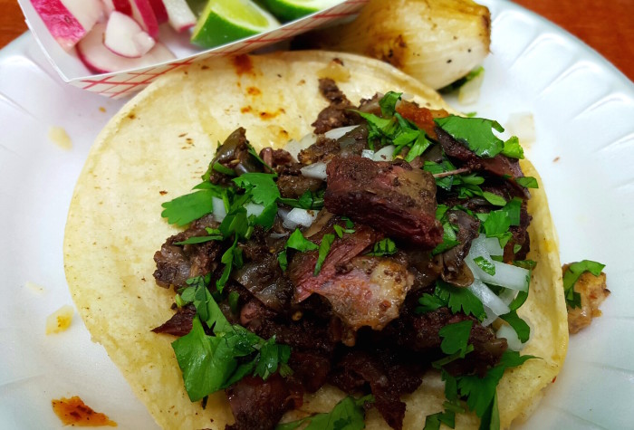 For tender goat tacos, venture out to Crusz Family Restaurant.