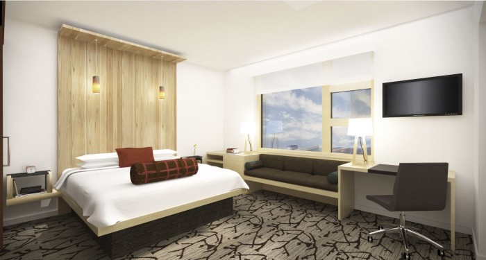 Spacious rooms call for flannel pajamas.