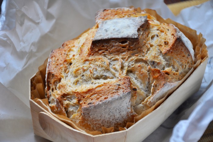 Fréderic Lalos says that his pain aux céréales is the perfect pairing to a saucy dish.