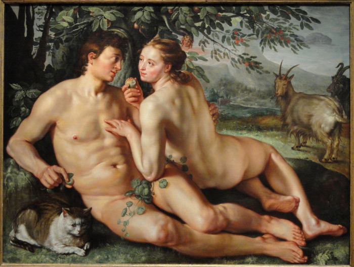 The_Fall_of_Man_by_Hendrik_Goltzius,_Dutch,_1616,_oil_on_canvas_-_National_Gallery_of_Art,_Washington_-_DSC09946