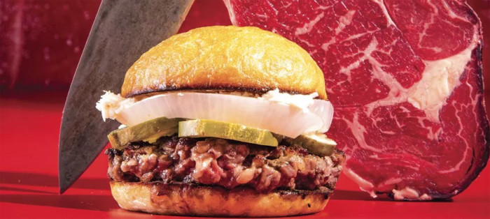 hand cut burger 4th of july burger