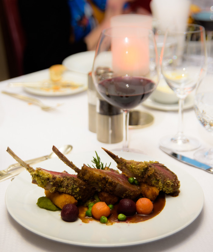Grilled baby lamb chops was one of the daily specials offered at AmphorA, one of Wind Surf's restaurants. (Photo credit: Steve Schimmelman)