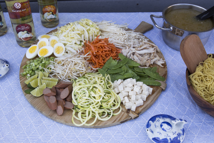 Top your ramen off with a variety of veggies.