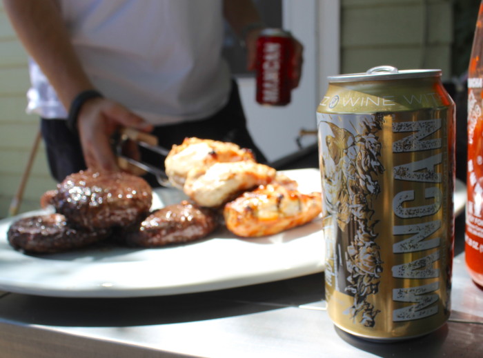 Get creative with your canned wine and grill with it.