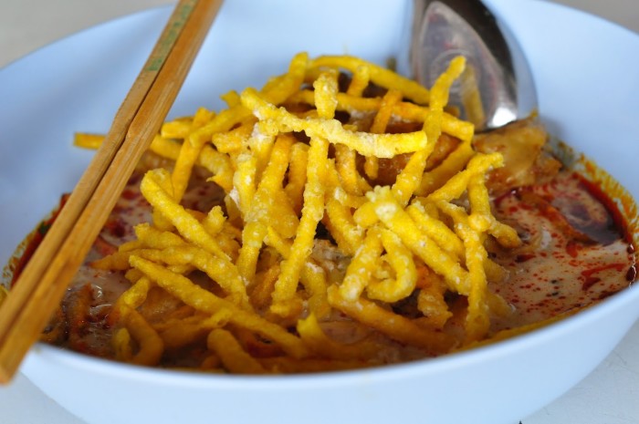 A bowl of khao soi from Chiang Mai.