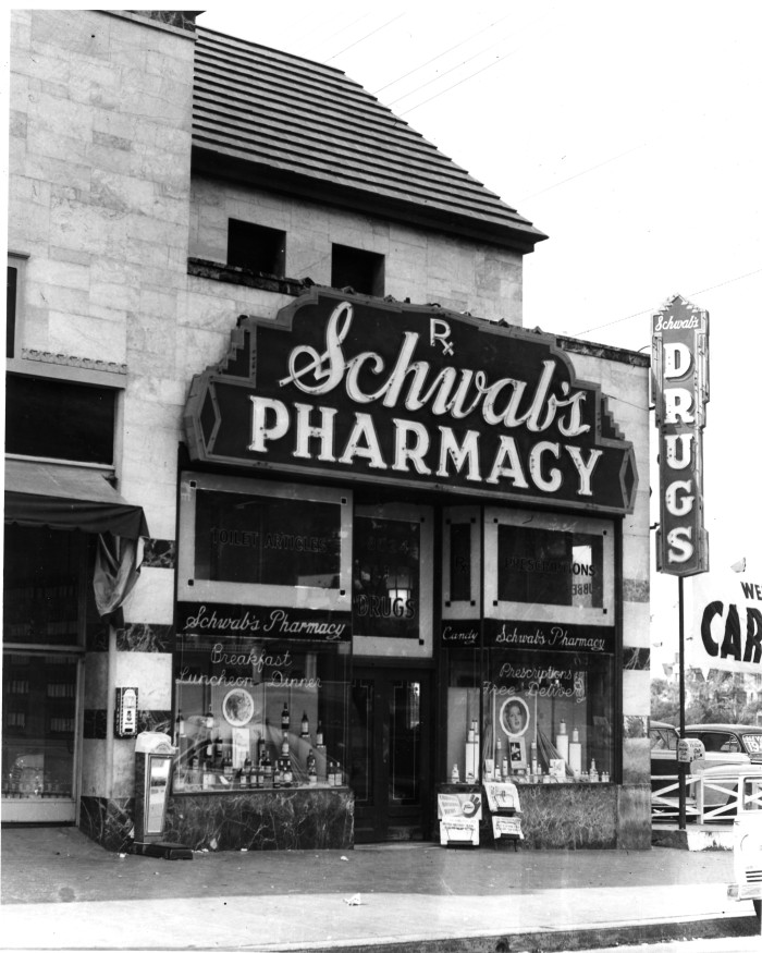 Sunset Strip 1949 Schwab's Pharmacy