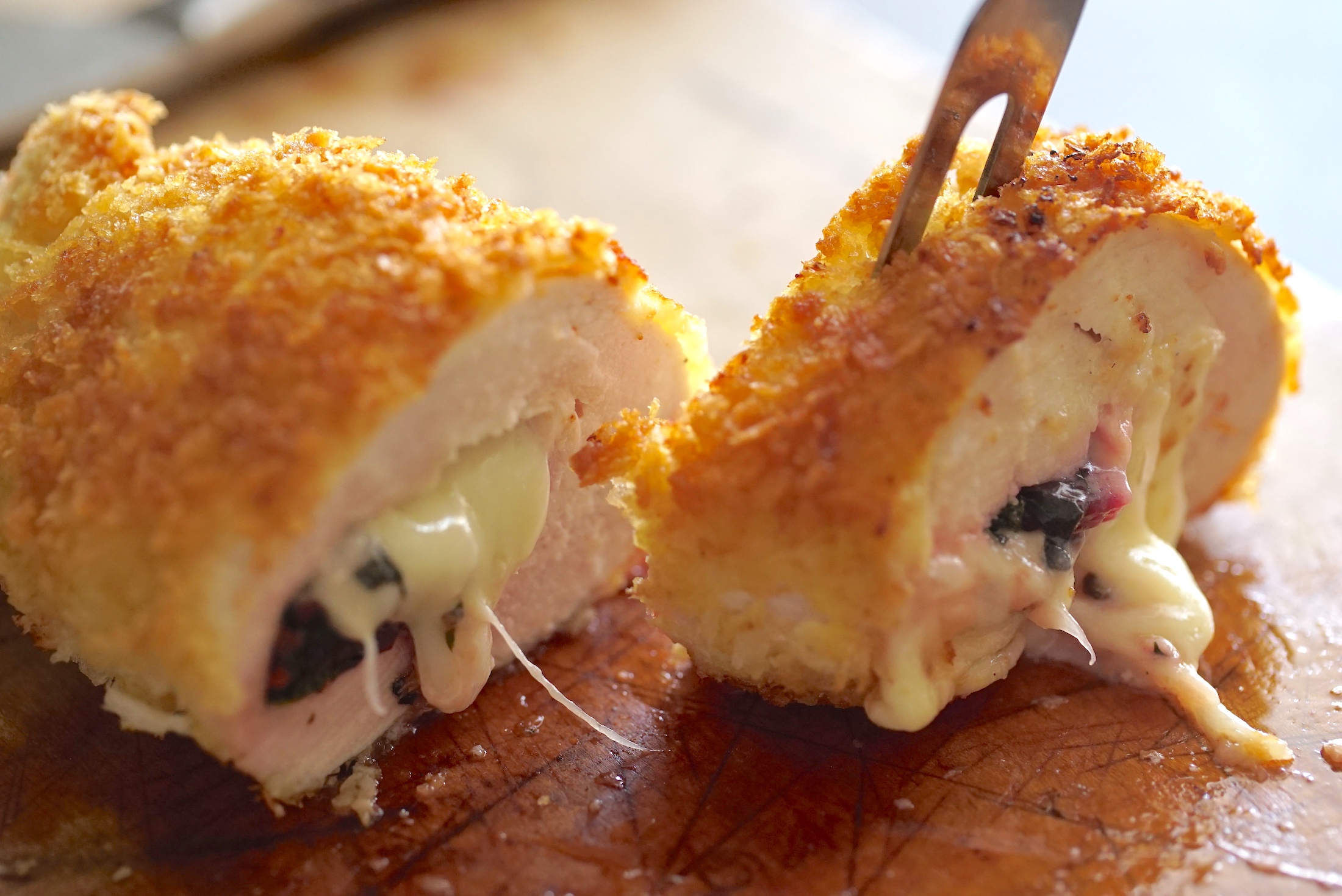 Fontina And Chard Stuffed Chicken Recipe Food Republic