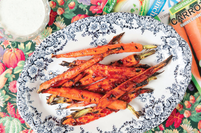 lucky peach's bbq carrots with ranch