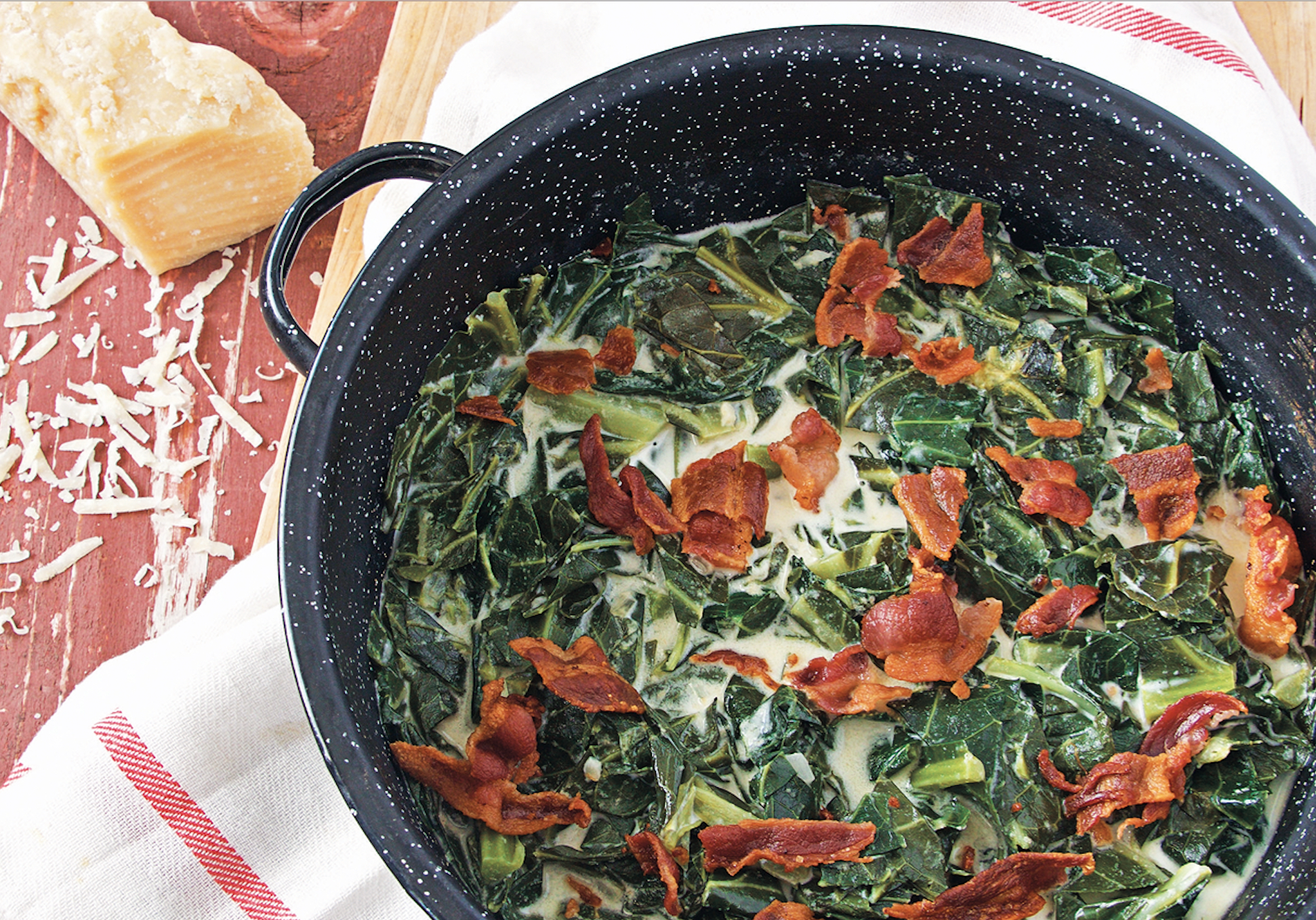 Creamed Parmesan Collard Greens Recipe Food Republic