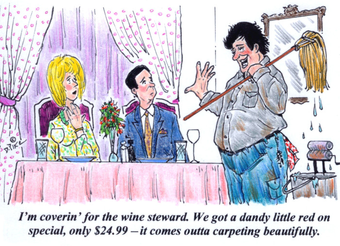 sommelier cartoon