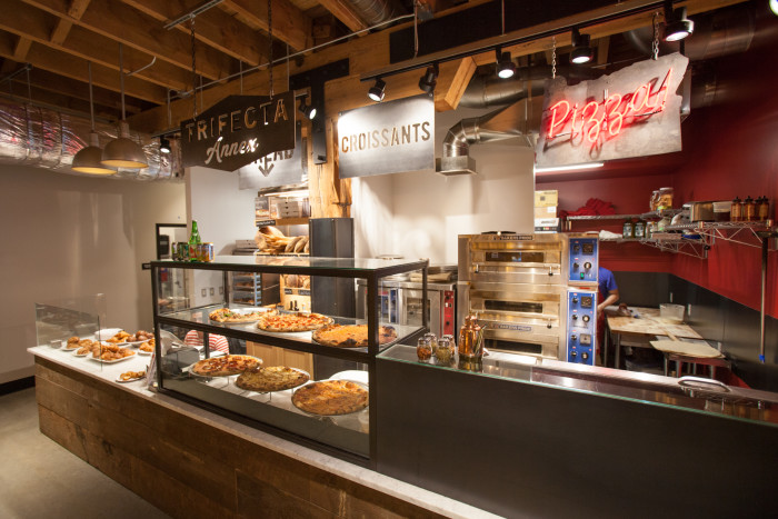 At Trifecta Annex in Pine Street Market, you can enjoy legendary baker Ken Forkish's pizzas and croissants. (Photo credit: Alan Weiner)
