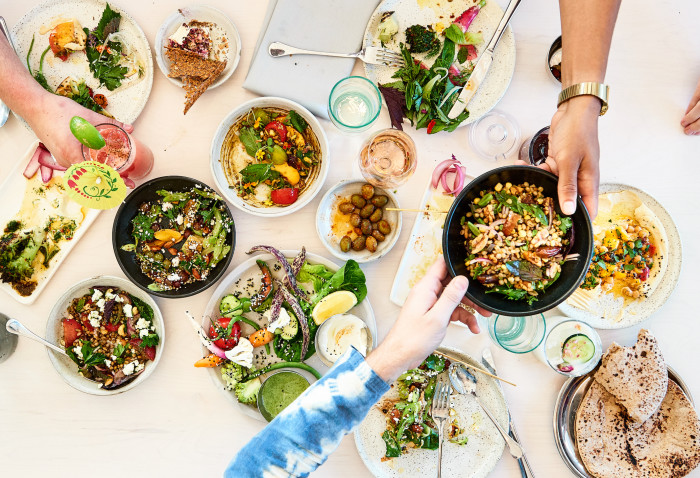 Not only is Tusk beautiful, it's also turning out spirited, Middle Eastern-inspired hummus, breads, and vegetable plates. (Photo credit: AJ Meeker)