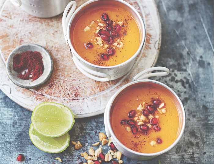 Sip On This Sweet Potato and Pomegranate Soup