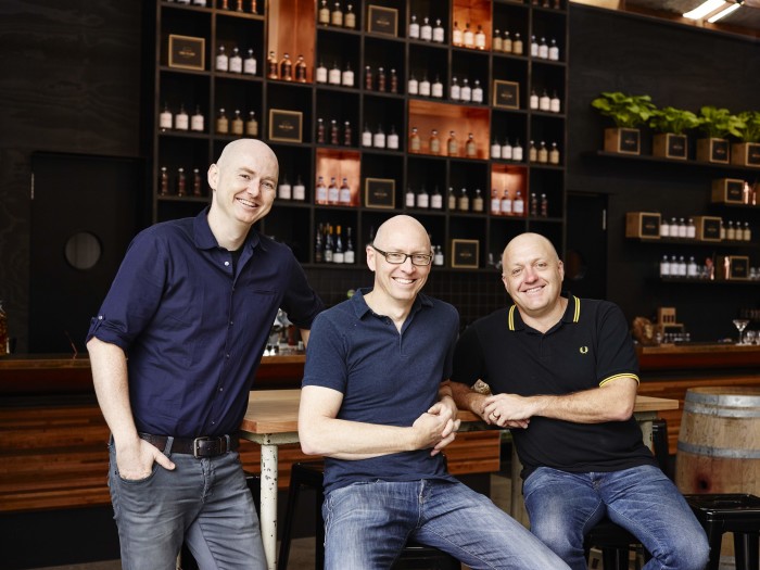 Four Pillars founders (from left): Matt Jones, Cameron MacKenzie, Stuart Gregor (Photo: Anson Smart.)