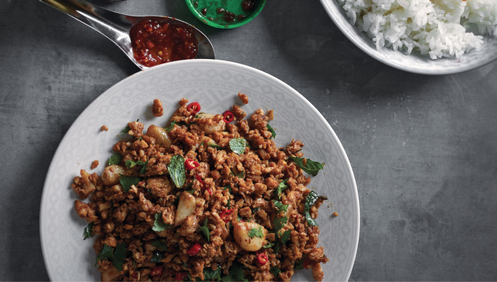 Burmese chicken with mint