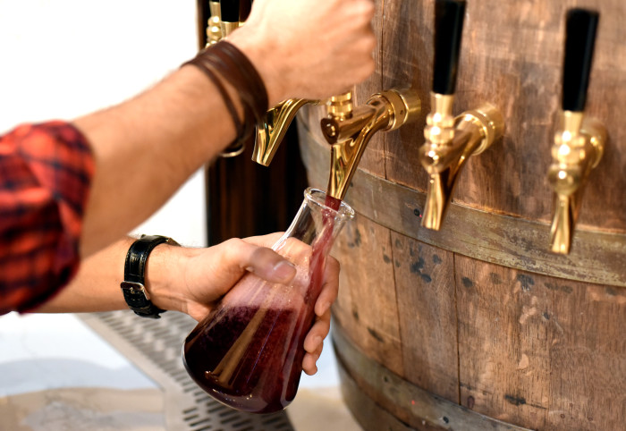 River Coyote in New York City ditches wine bottles for kegs. (Photo: Michael Tulipan.)