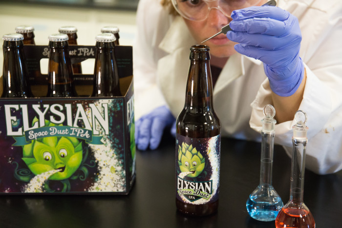 Elysian Brewing has made a special batch of their flagship IPA with actual space dust. (Photo courtesy of Elysian Brewing.)