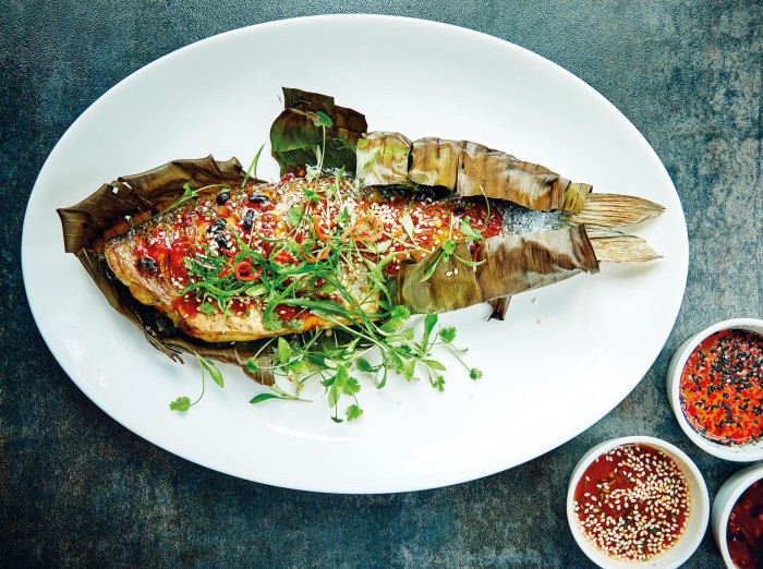 Thai baked seabass