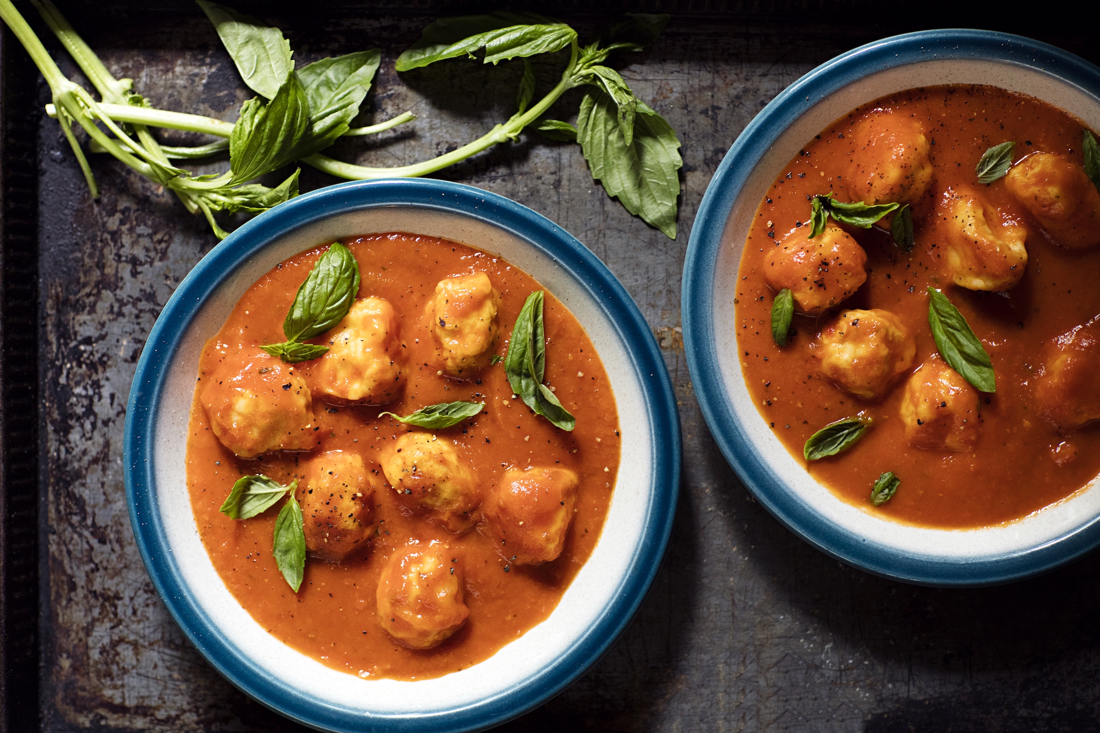 Comfort Food Tomato Soup With Goat Cheese Gnudi Food Republic