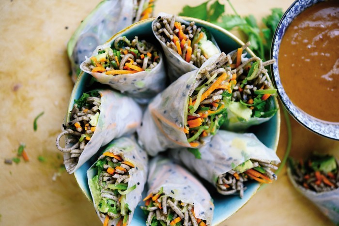 soba spring rolls