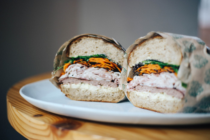 pork sando from Henbit in Austin