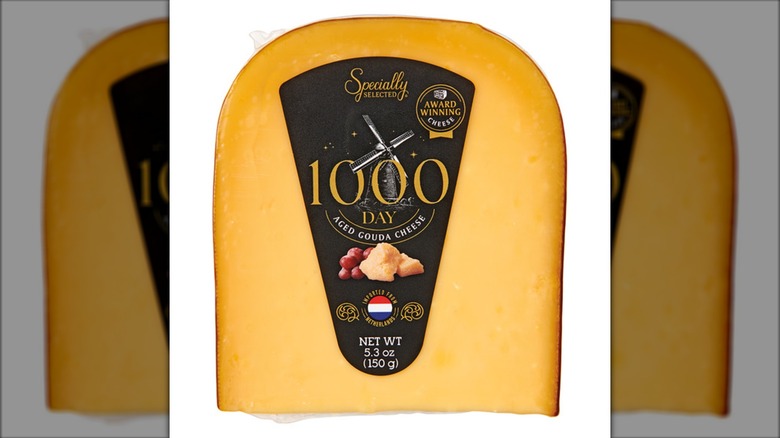 Wedge of Aldi's Specially Selected 1,000 Day Aged Gouda