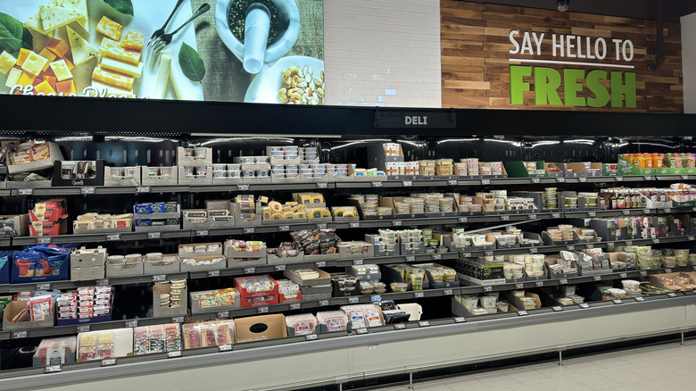 Aldi's cheese and deli section