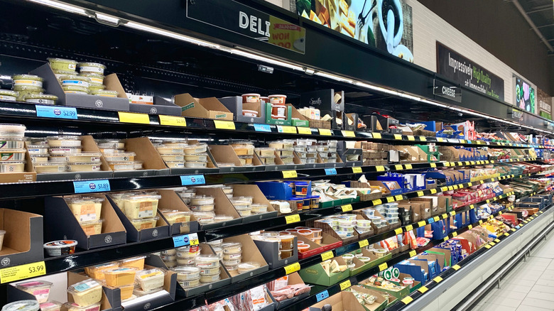 Aldi deli and cheese sections