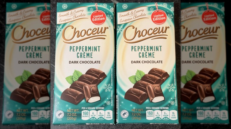 Pair of Choceur Peppermint Crème Dark Chocolate