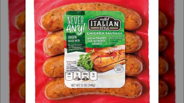Package of Never Any! Chicken Sausage