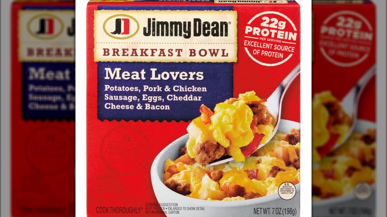 A Jimmy Dean Meat Lovers Breakfast Bowl.