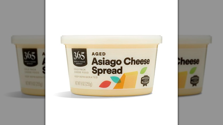 Container of Aged Asiago Cheese Spread