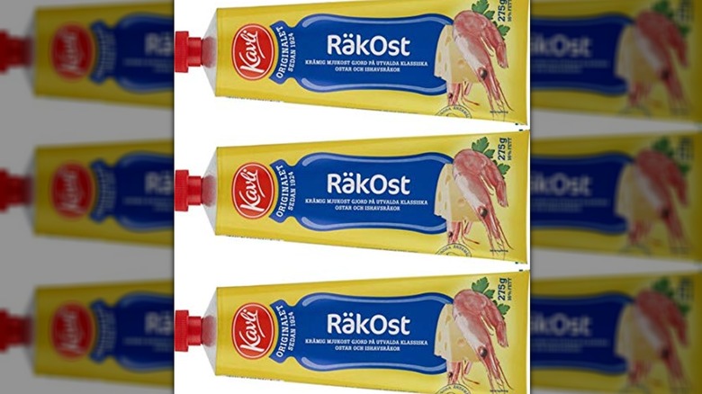 Tubes of Kavli Räkost Shrimp Cheese Spread