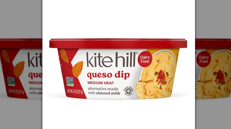 Container of Kite Hill queso dip