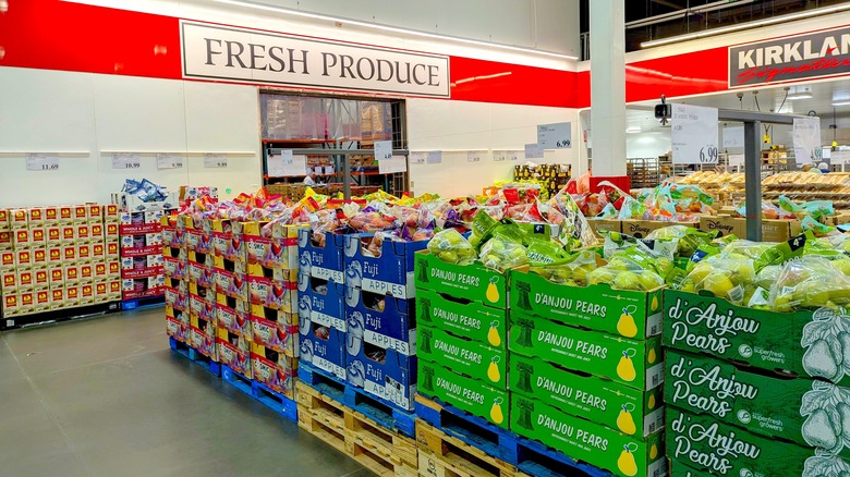 Fresh Produce section inside Costco