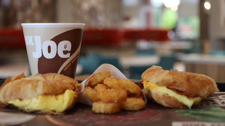 Burger King combination breakfast with two Croissan'wich