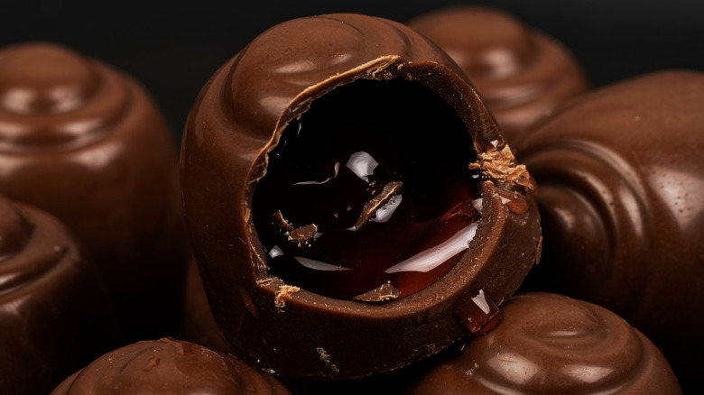 Milk chocolate cherry cordials