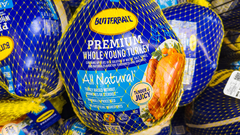 A pre-basted Butterball turkey