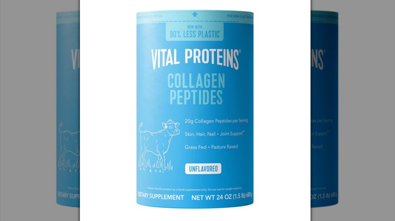 A container of Vital Proteins Collagen Peptides.